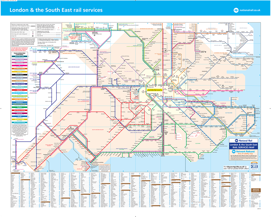 South East Rail Map Where It's Valid - Network Railcard