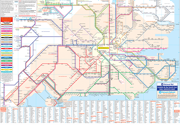Rail Map For South East England